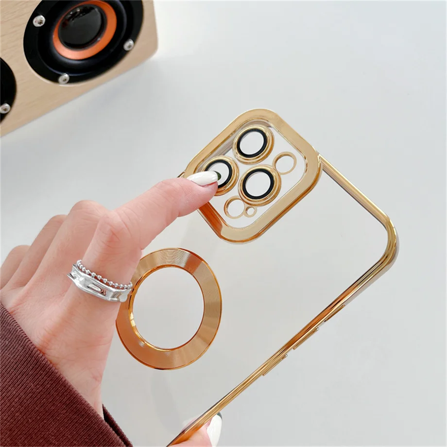 Luxury Clear Plating Case For iPhone 13 Pro Max Silicone Cover iPhone 11 12 Pro XR X SE 3 Camera Lens Protectors Cases With Logo iphone 7 cardholder cases