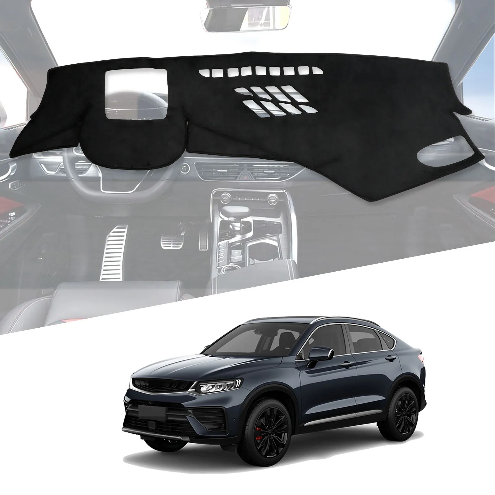for Geely Tugella FY11 Dashboard Cover Pad Anti-Slip Dash Mat Dashmat Sunshade Protective Carpet Accessories