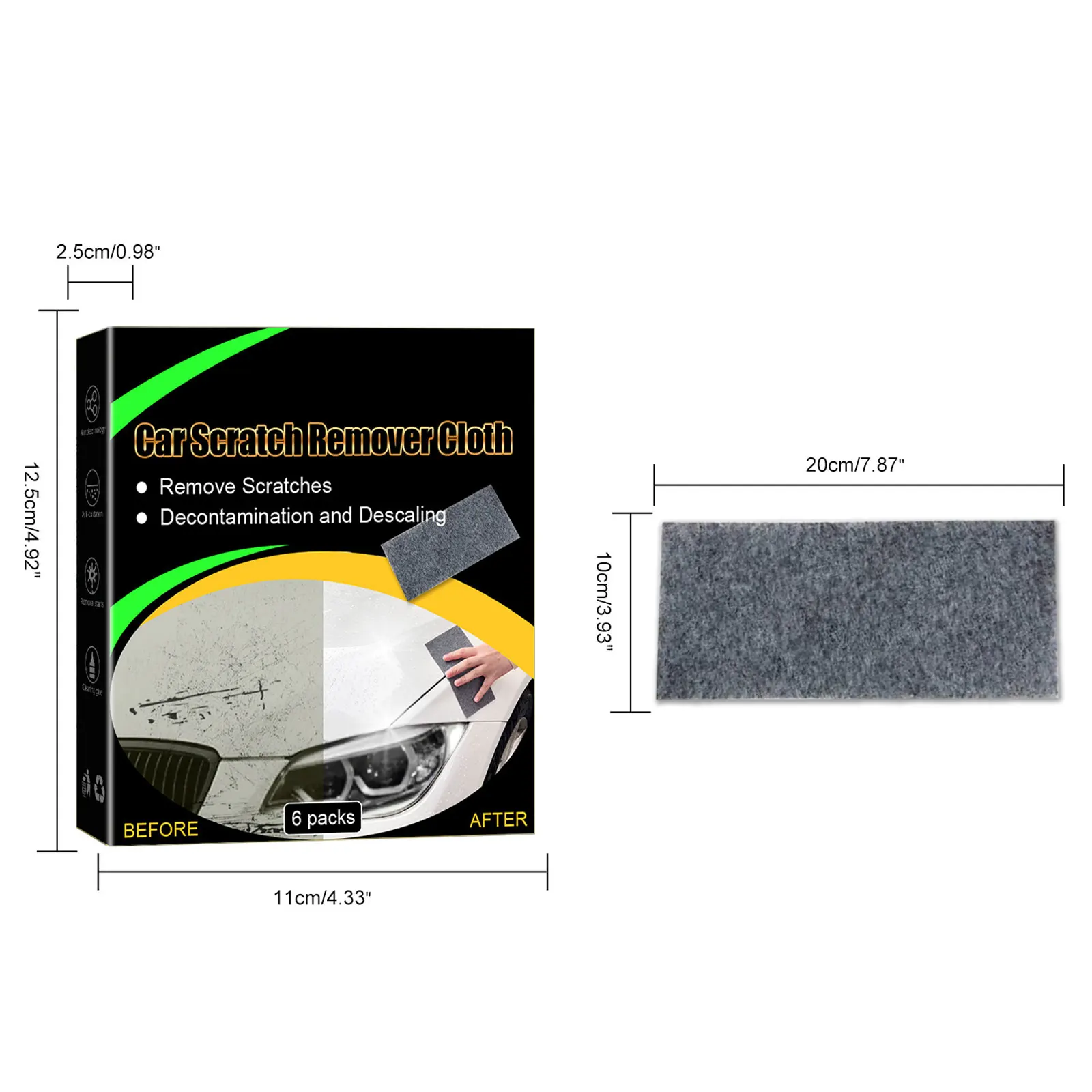 Nano-Kratzerentferner-Tuch - Magische Kratzerentfernung für Auto, Autolack -Kratzer-Reparaturset, 1 Stück