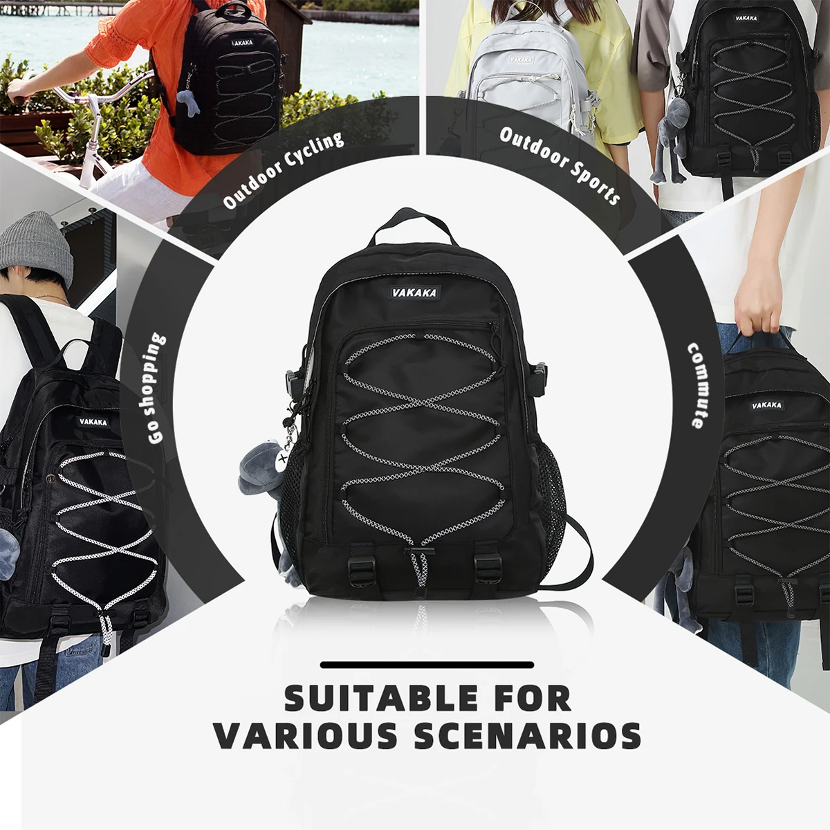 Outdoor Mountaineering Bag for Men and Women, Hiking and Climbing Bag, Travel Backpack, Travel Backpack, Lightweight School Bag, Couple Sports Bag, Large Capacity Student Class Bag