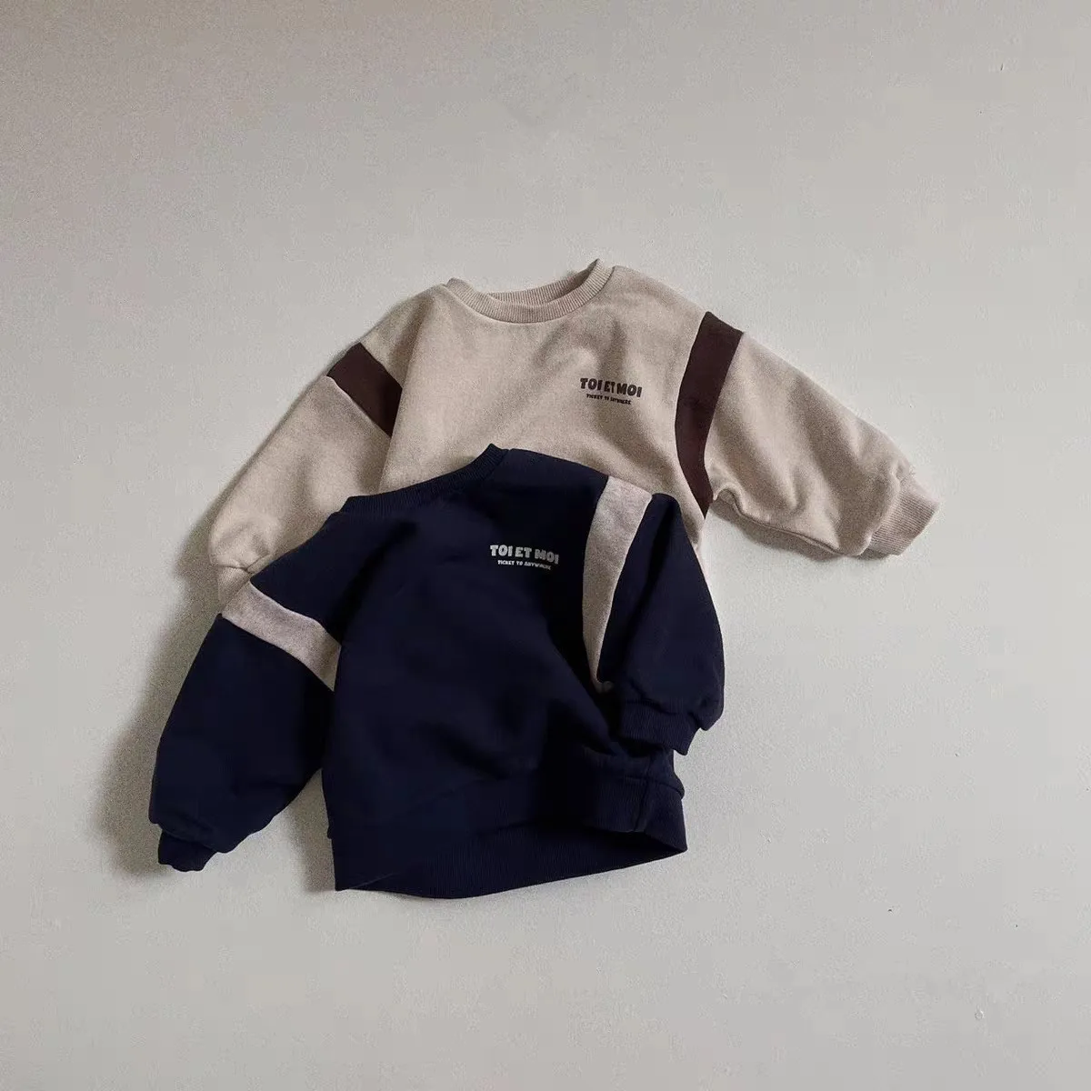 Autumn New Baby Long Sleeve Sweatshirt Cotton Infant Boy Letter Print Casual Sweatshirt Children Loose Pullover Clothes