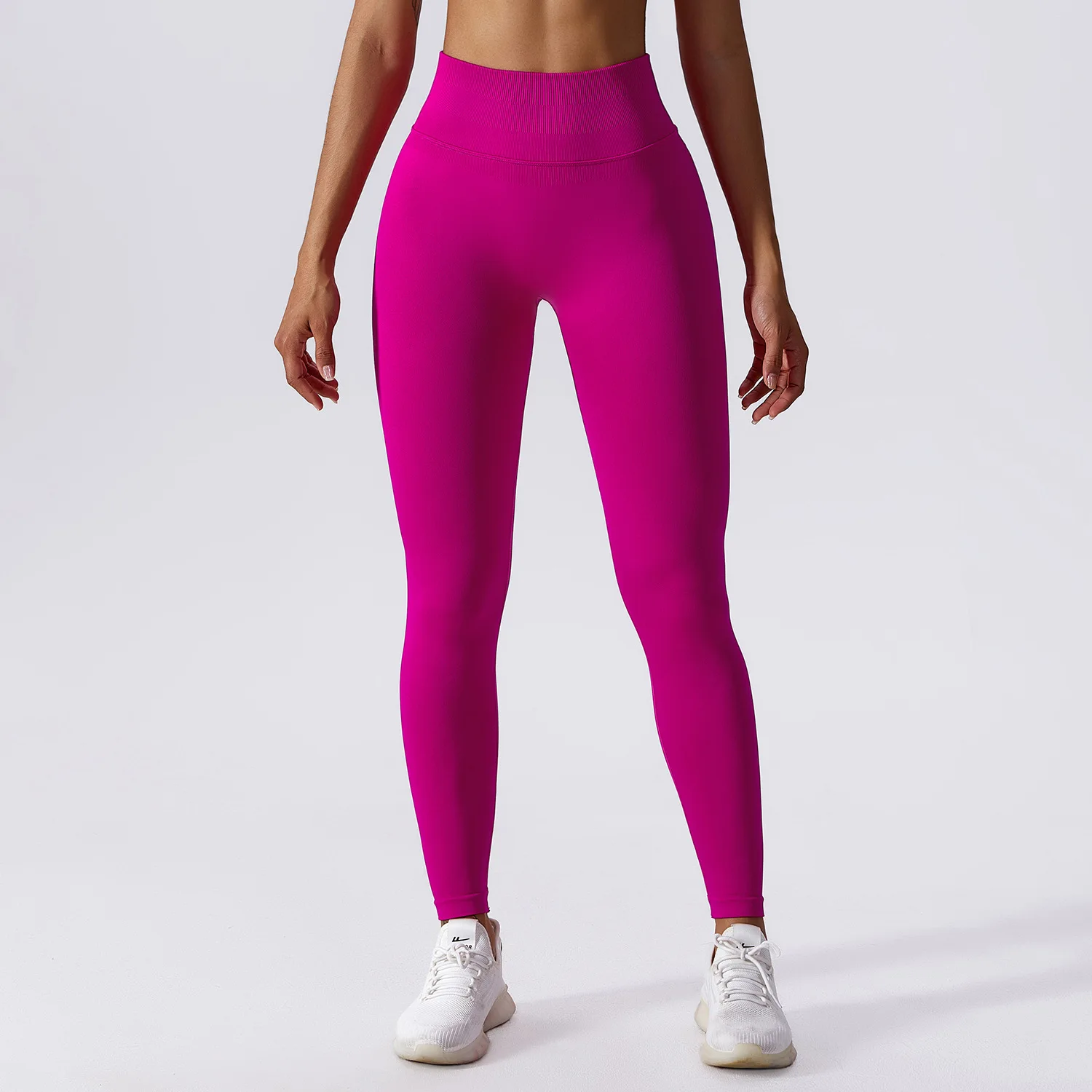 multicolore - Leggings Push Up sans couture pour femmes, collants de Yoga,  taille haute, ajouré, Sport, fessier froissé