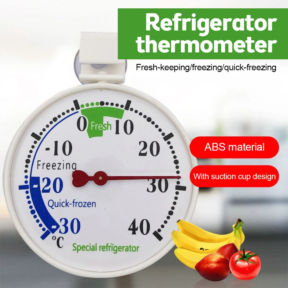 Description Picture 2 of itemMini Fridge Refrigeration Temperature Gauge Measurement Tools Circular Thermometer Refrigerator Freezer Thermometer -30~40℃