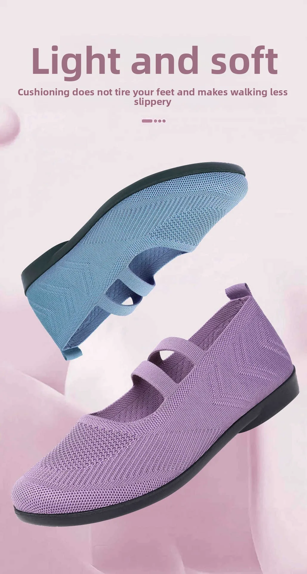 أحذية نسائية خفيفة الوزن من النسيج الشبكي، أحذية باليه كاجوال، أحذية ماري جين، أحذية مسطحة للسيدات، أحذية صيفية