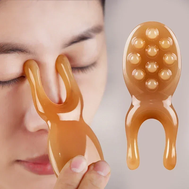 Resin Face Lifting Guasha Scraping Massage Facial Tools Massage Plate Reduce Puffiness Nose Lifting Nose Massager Beauty Health