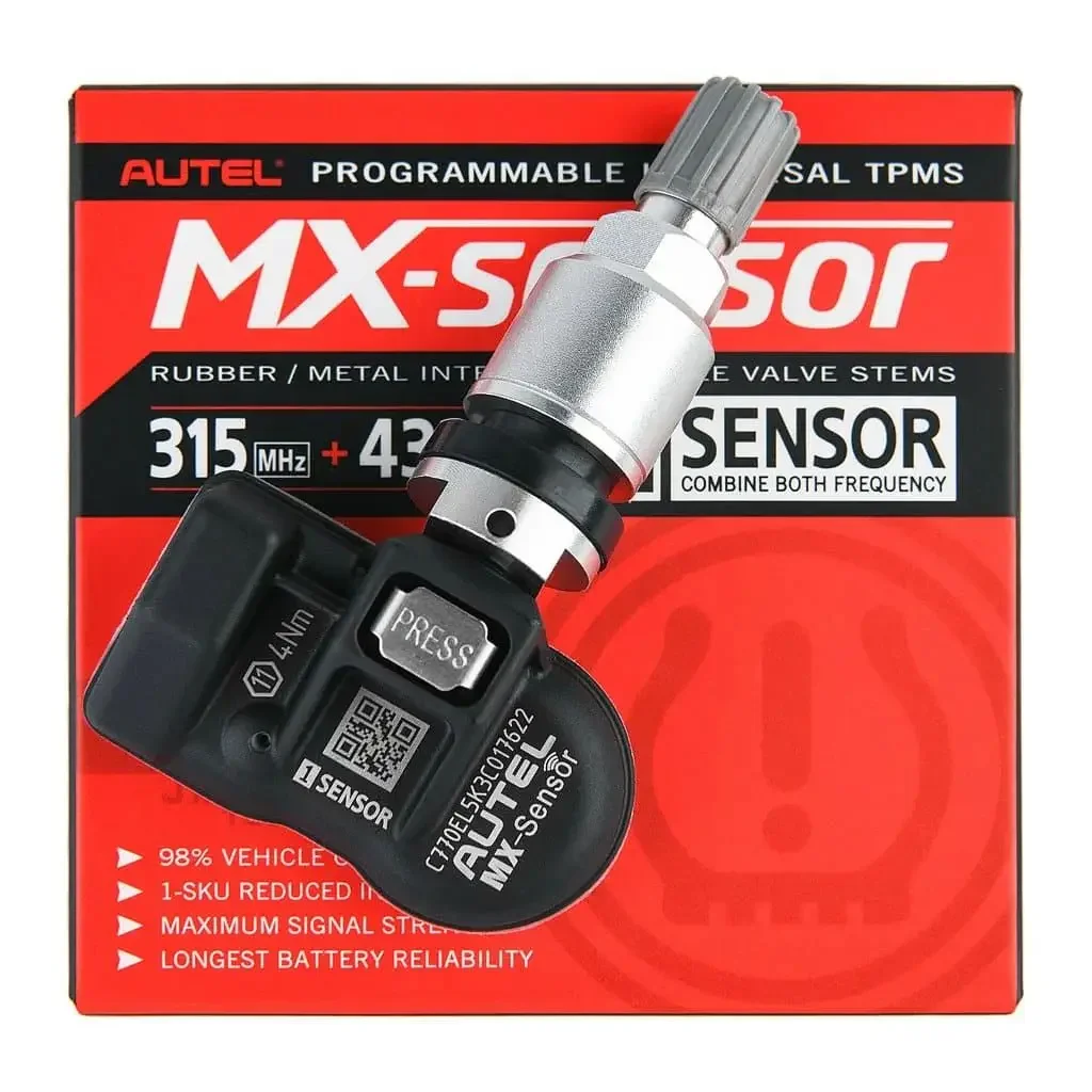 20PCS Autel TPMS MX-Sensor 315MHz & 433MHz 2in1 Tire Pressure Sensors Summer Tire Exchange Universal Clamp In 6