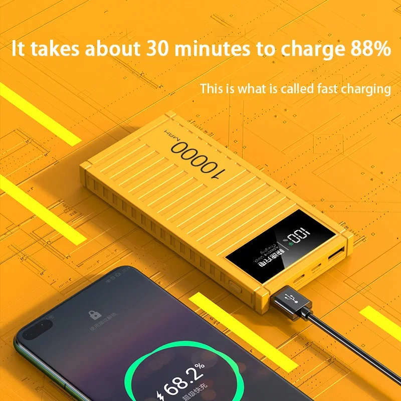 200000mAh Container Shaped Large Capacity Mobile Power Bank For Super Fast Charging Classic Fourcolor For iPhone Xiaomi Sumsung 6