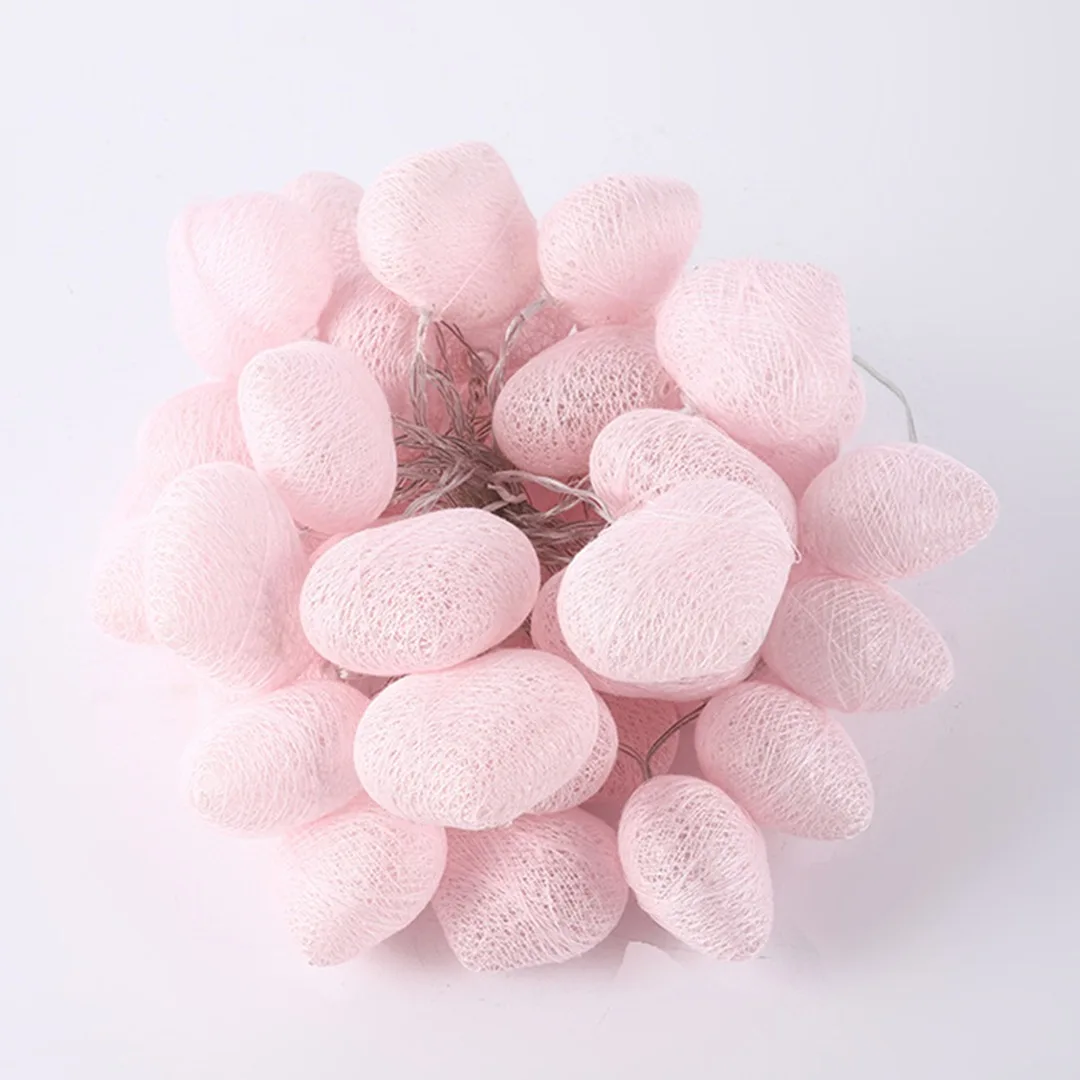 

Cotton Love Heart Fairy Lights Battery Operated Bedroom Wedding Party Holiday Decorative LED Lighting Indoor Outdoor Decoration