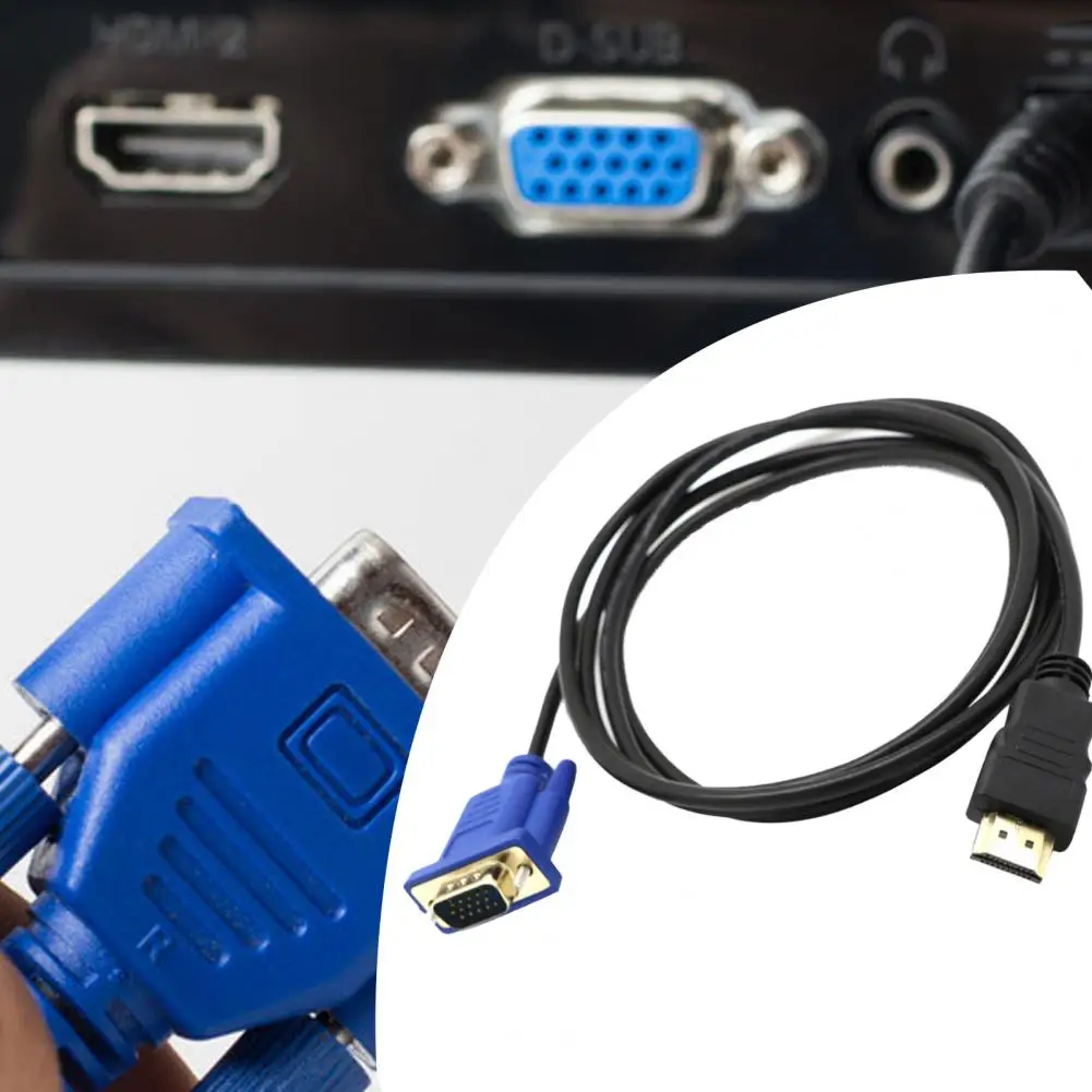 Portable 1.8m 1080P HDMI-compatible Male To VGA Male Adapter Cable Video  Converter Cord For PC DVD HDTV Computer Accessories - AliExpress