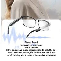 Smart Glasses Bluetooth Glasses Metal Frame Magnetic Charging Remote Photo Shooting Touch Sensor Control PC for Online Meeting 2