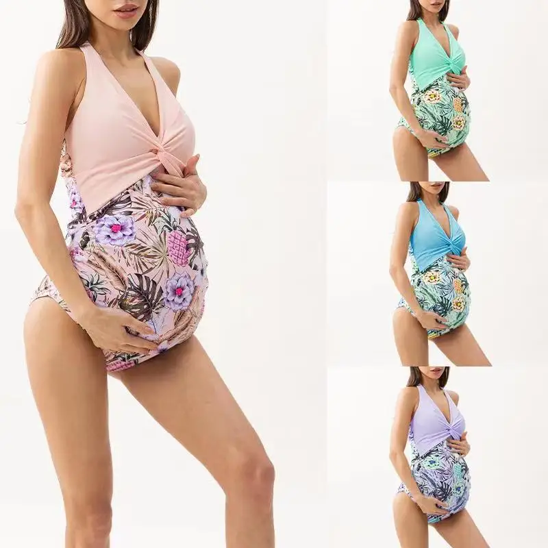 

Swimwear for Pregnant Women Swiming Wear One Piece Pregnancy Swimsuit Sexy Suspender Swim Suit Plus Size Maternity Bathing Suits