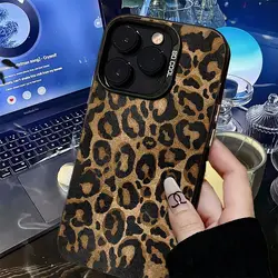 Brown Leopard Print Y2K Phone Case - Stylish Animal Print Design Cover for Realme C31 (CYB - 204CY5044A1)