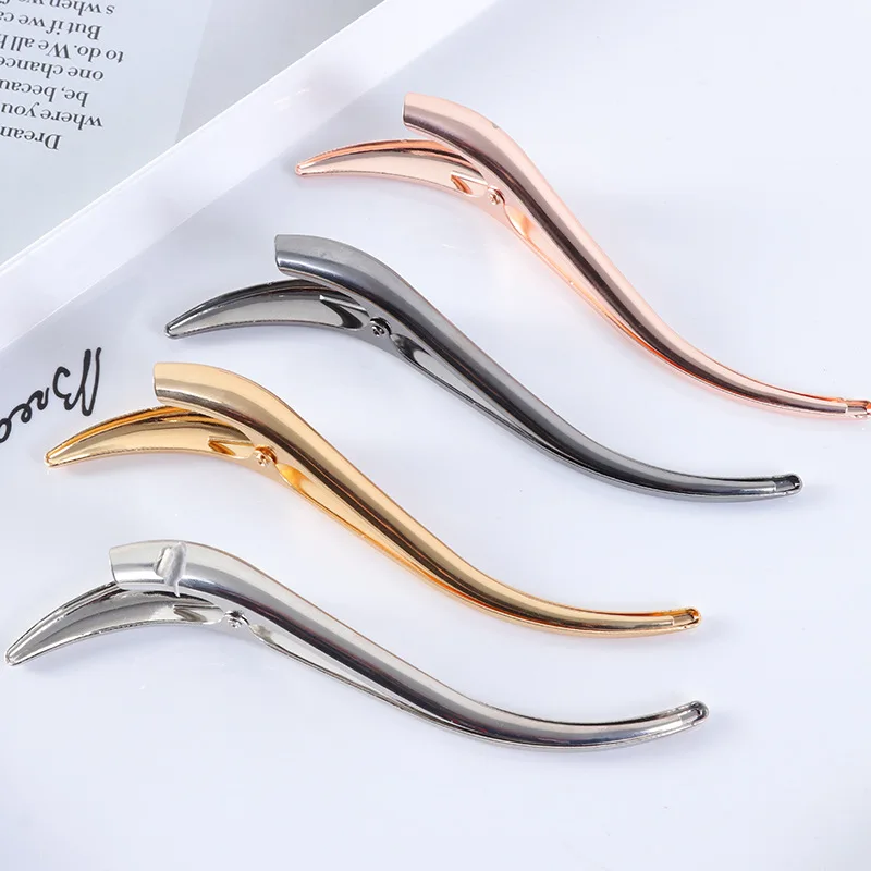 Neue 2023 Einfache Trend Metall Gold Silber Farbe S-förmige Haar Klaue Clips Und Pins Schnalle Haarnadel für Frau Kopfbedeckungen Zubehör – Detail 7