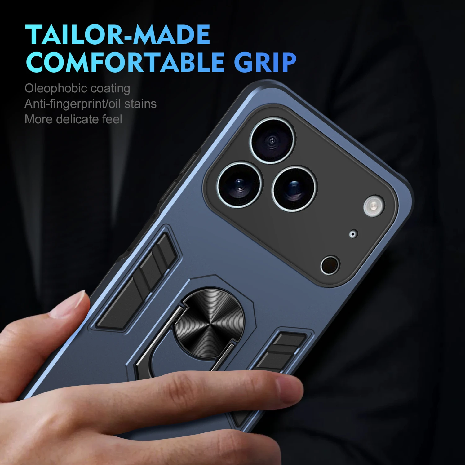 Ultimate Shockproof Protective Phone Case with Ring Stand Holder