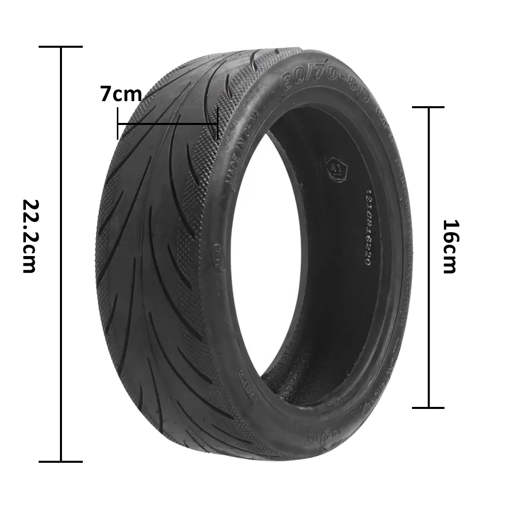 HYGJ Massieve Rubber Scooterbanden, 10 x 2,5 cm, Reservebanden voor Ninebot G30 Max 60/70-6,5, Zwaardere Belasting, Reservewielen voor Scooter