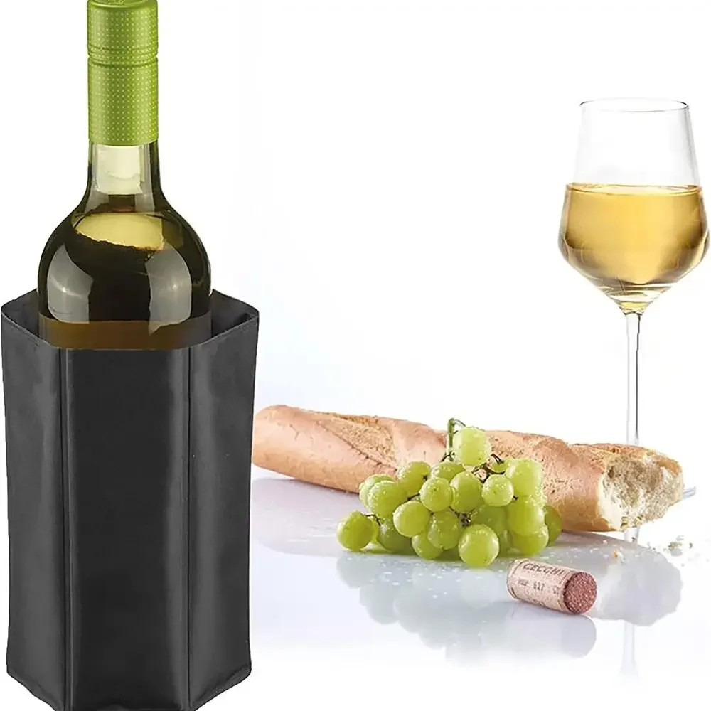 Wine Cooler Sleeve Wine Bottle Chiller Ice Pack Adjustable Bottle Wrap Keep Cool Refreshing for Red White Champagne Sparkling wine ice pack