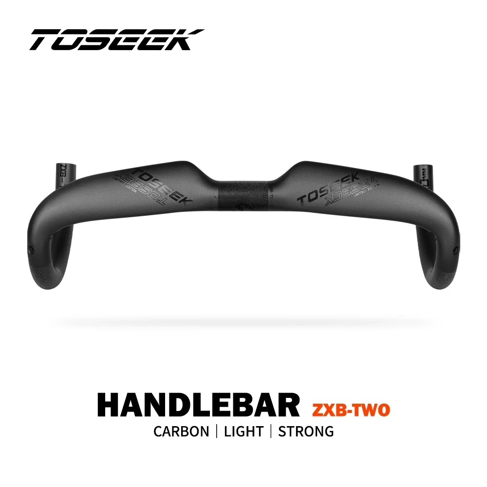 

TOSEEK ZXB-TWO Carbon Fiber Bike Road Handlebar 400/420/440mm Internal Routing Bicycle Handle Bar Road Bent Bar Parts 31.8mm