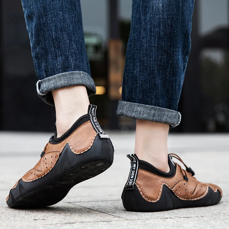 Fashion Men's Flat Bottomed Sneaker Breathable Lazy Walking Soft Sole Luxury Loafers Comfortable Brand Casual Shoes Zapatillas