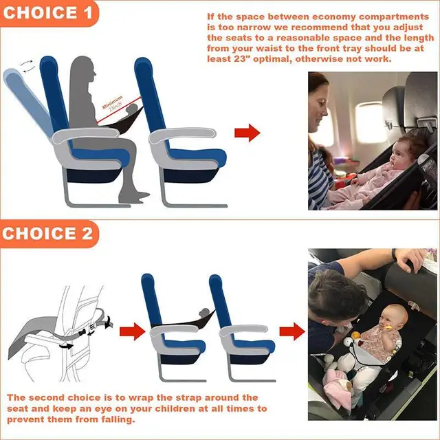 Baby Airplane Travel Bed – Kids Seat Extender & Portable Footrest Hammock 2