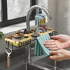Faucet Dish Drainer for Sink Set Luxury Kitchen Items Organizer Bathroom New Black Gold Stainless Steel Rack Storage Rack