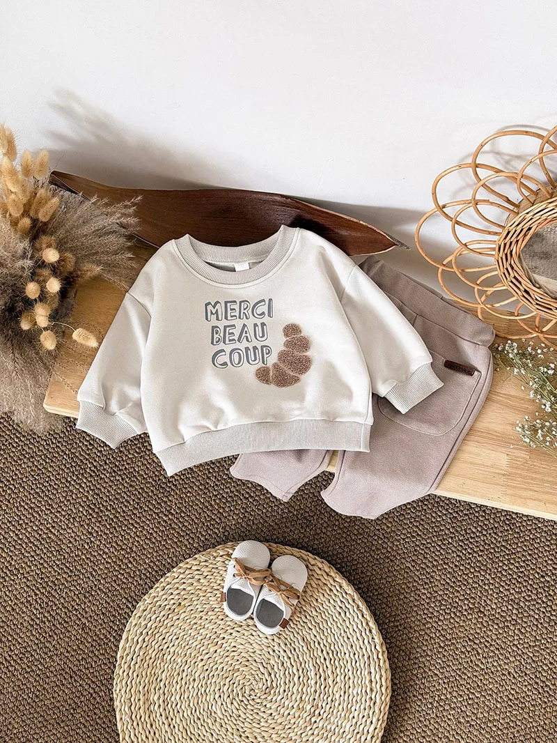 Autumn Baby Clothes Set Cotton Hoodie Pants