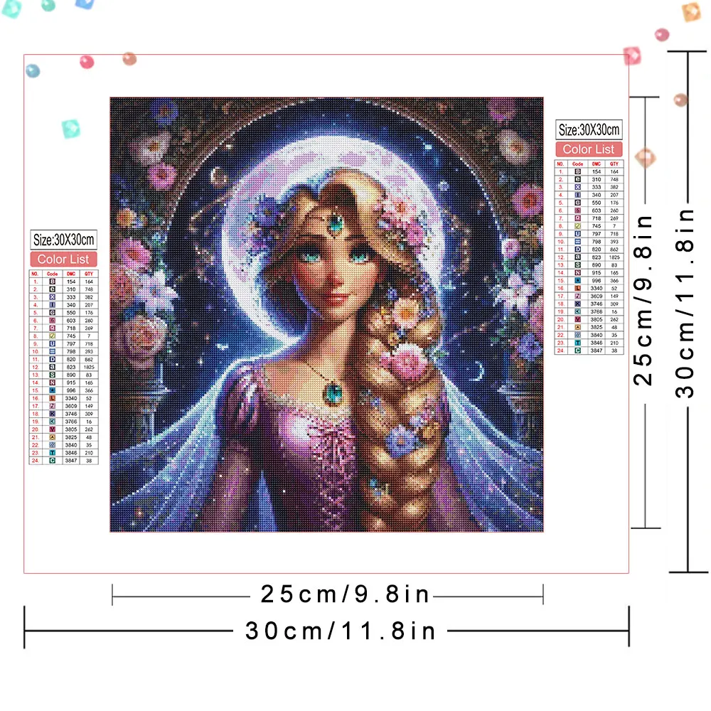 Disney DIY Diamond Painting Princess Mosaic Elsa Cinderella Embroidery Cartoon Set New Collection 2024 Handmade Gift 2