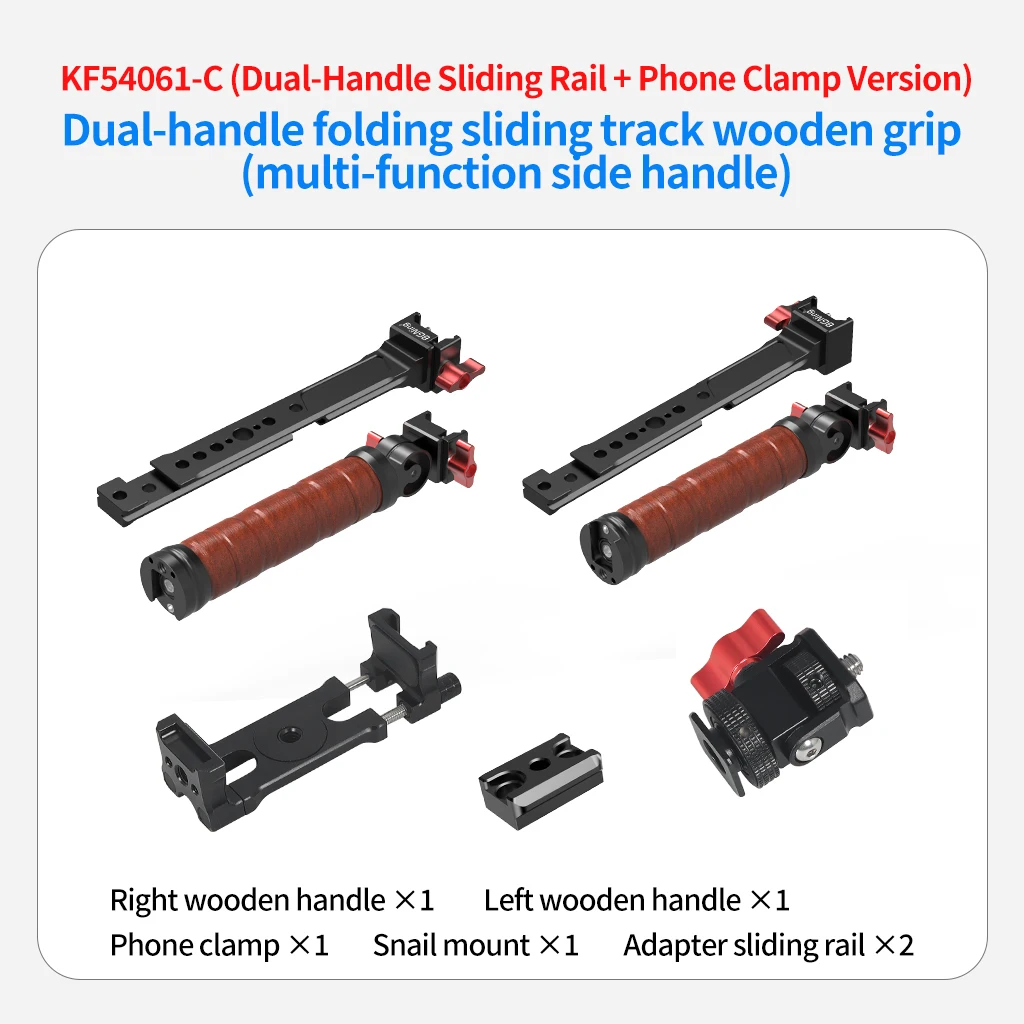 Für DJI Ronin RS3 RS4 Pro Handheld Gimbal Verlängerung Dual Seite Handgriff Schnell Montieren Schiene Clamp Griffe Grip Stabilisator Halterung – Detail 21
