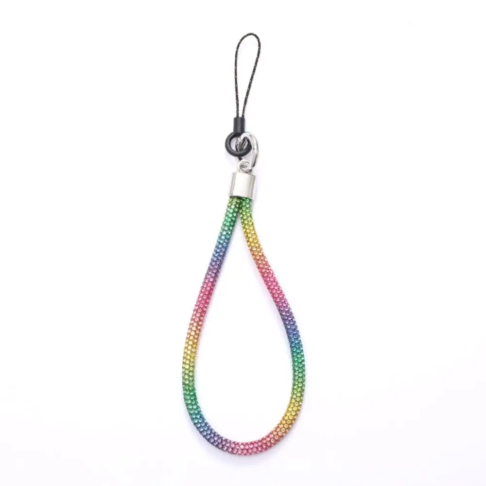 1PC Glitter Flashy Rhinestone Phone Lanyard Diamond Crystal Phone Wrist Straps Keychain Hanging Anti-lost Rope 4