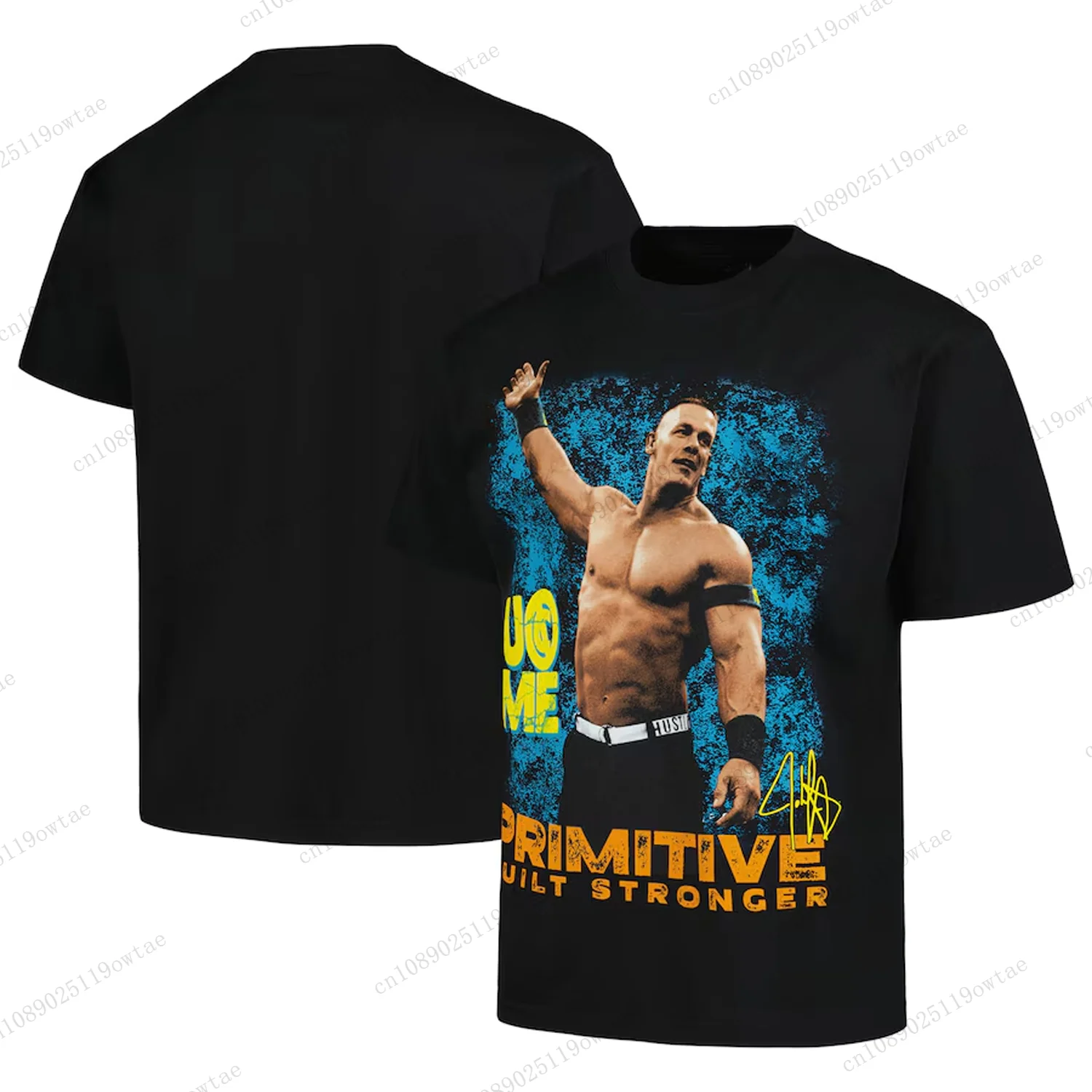 Men's Black Bret Hart Hitman Primitive Fathion Wrestling T-Shirt 2024 Summer New Arrivel  Fighting Style Streetwear Unisex Tops 5