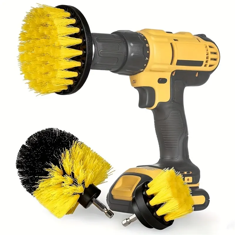 21 Pack Drill Brushes Set Tile Grout Power Scrubber Cleaner Spin