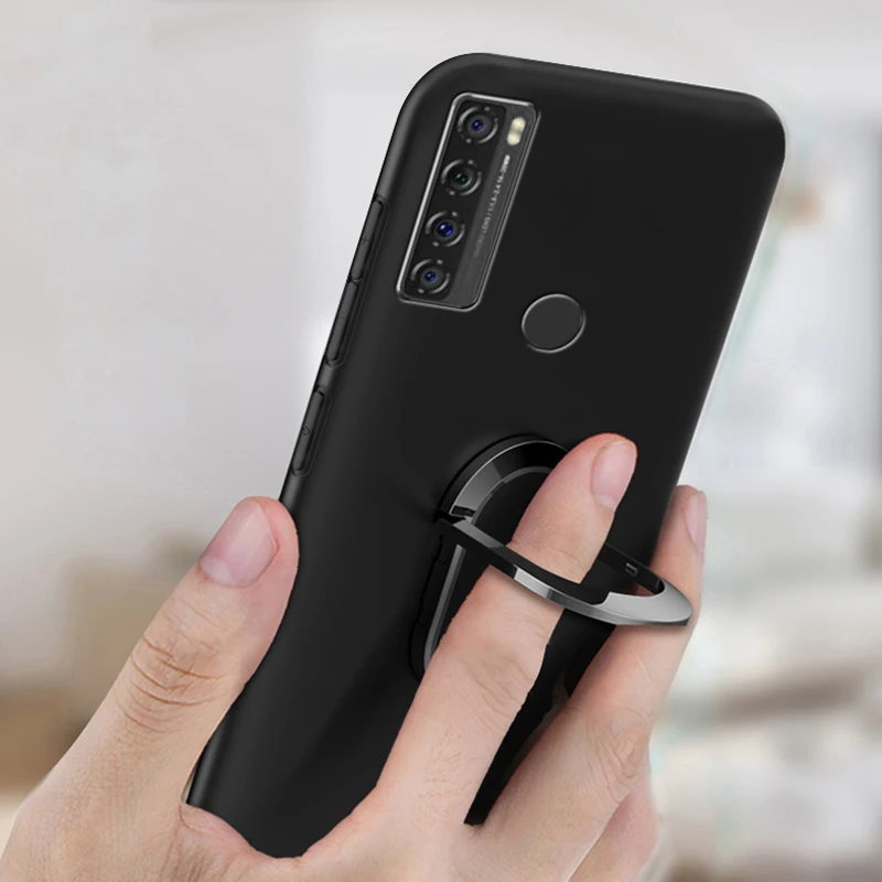 TCL 20 SE Case Luxury TCL 20SE Funda 6.82 Inch Soft Black Silicone Coque for TCL 20 SE Cover 2