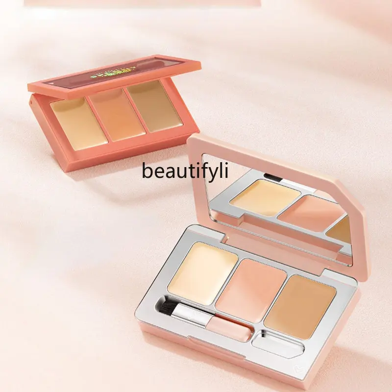 

yj Three Colors Concealer Concealer Plate Cover Fleck Acne Marks Dark Circles Face Tear Groove Brightening