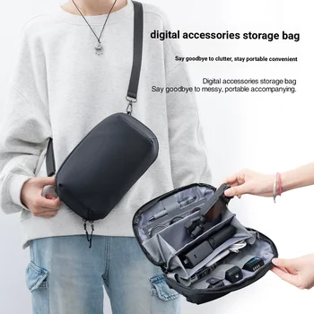 Borsa Organizer per Accessori Digitali, Custodia da Viaggio Multifunzionale per Cavi Dati, Power Bank, Chiavette USB, Grande Capacità