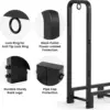 HOME 8ft Firewood Rack Outdoor Heavy Duty Fire Wood Racks Outdoor for Firewood Log Holder Wrought Iron 5