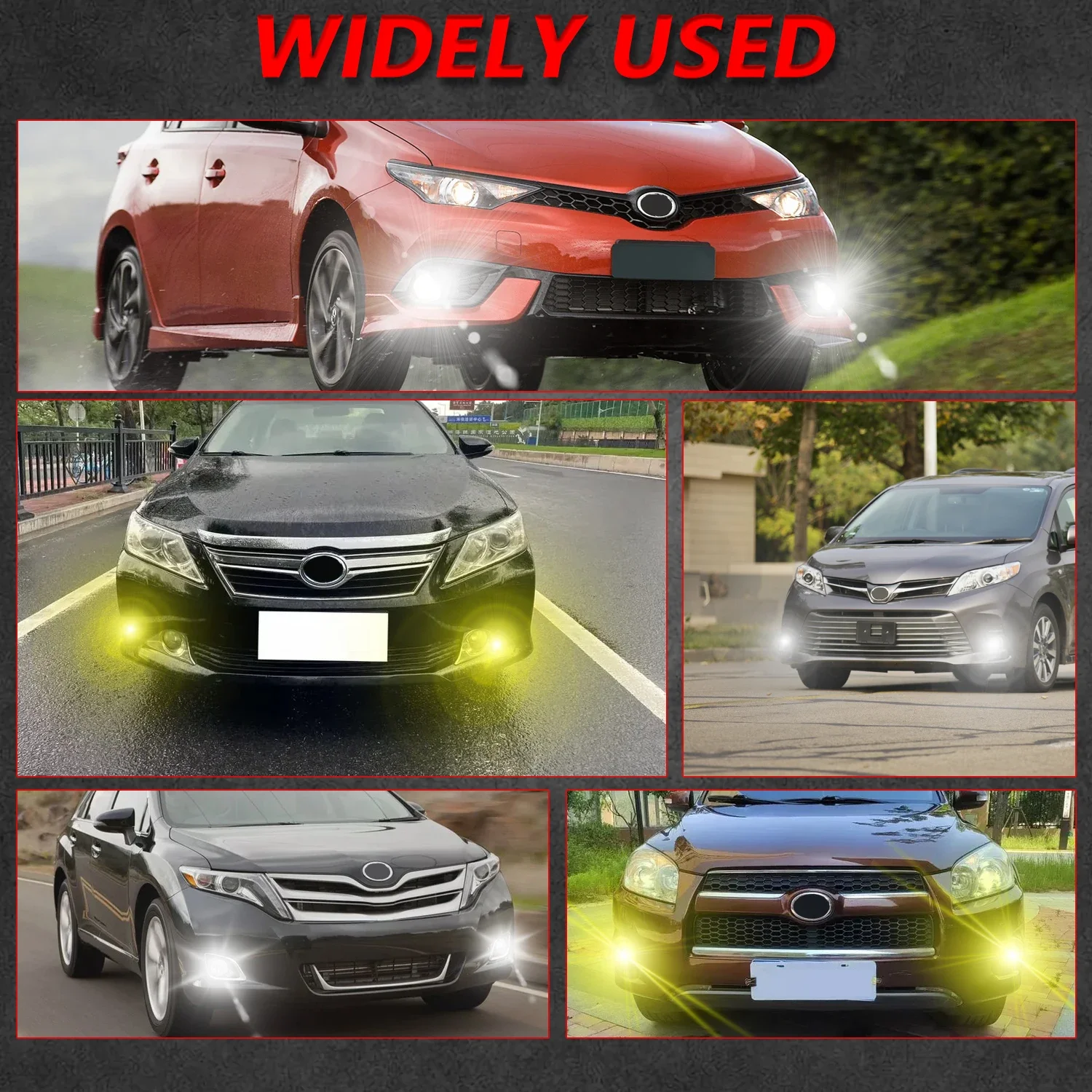 Toyota Venza HID Headlight Fog Light Kit H11 9005 Xenon Bright White Blue Purple