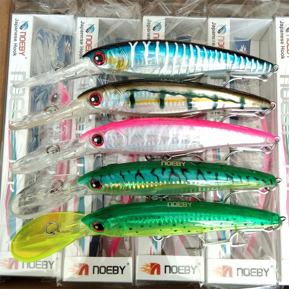 Noeby 5Pcs 14Cm 52G 16Cm 73G Big Large Slow Sinking Minnow Saltwater Ocean Sea Boat Pesca A Traina Hard Bait Lure Gt Fish