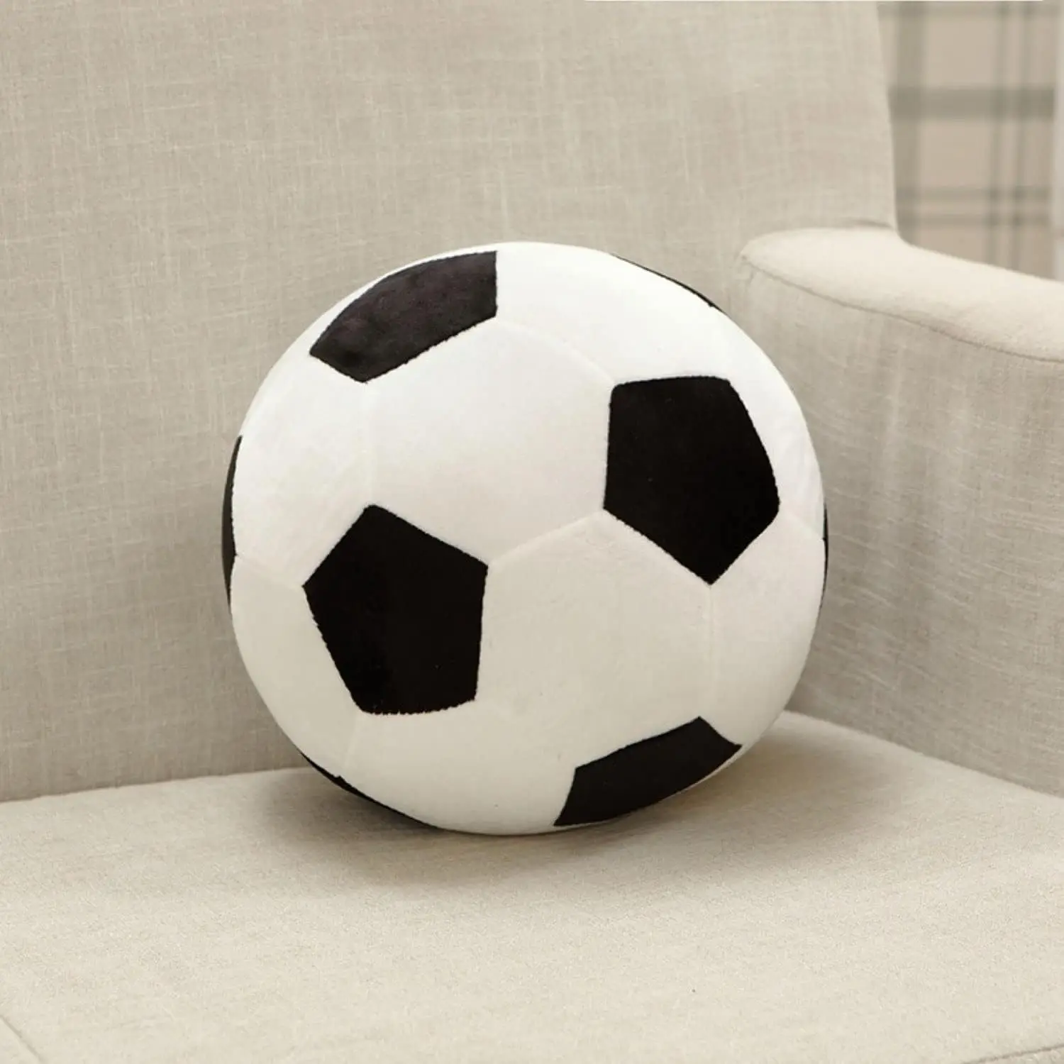 Plush Football Toy Soft Fluffy Stuffed Football Plush Toy Soccer Ball Soft Pillow Gift Sports Toy plush toys