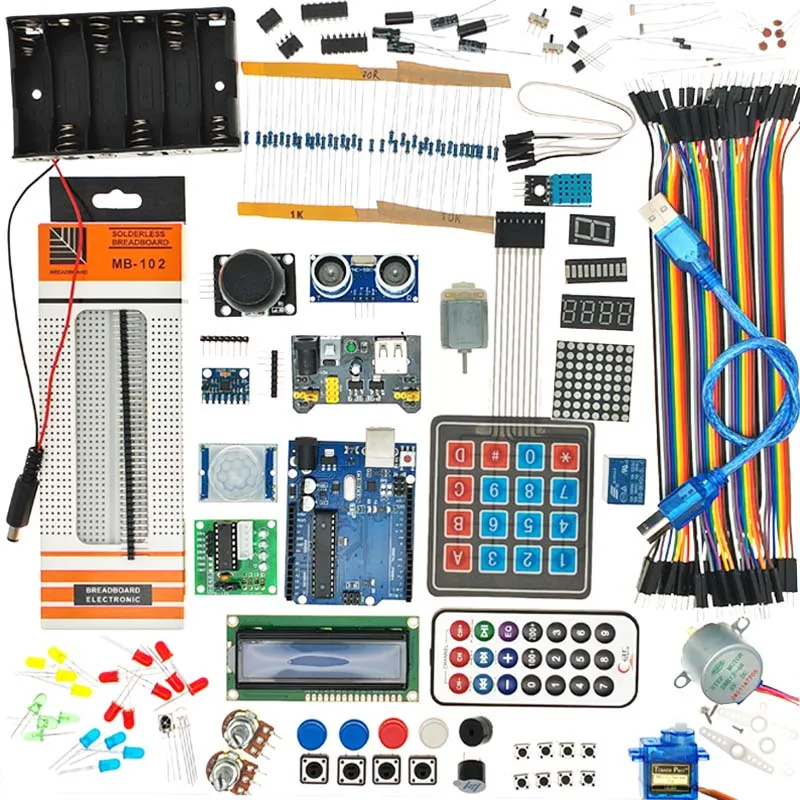 UNO R3 Project Starter Kit più completo con tutorial compatibile con Arduino IDE (63 articoli) Kit elettronico fai-da-te