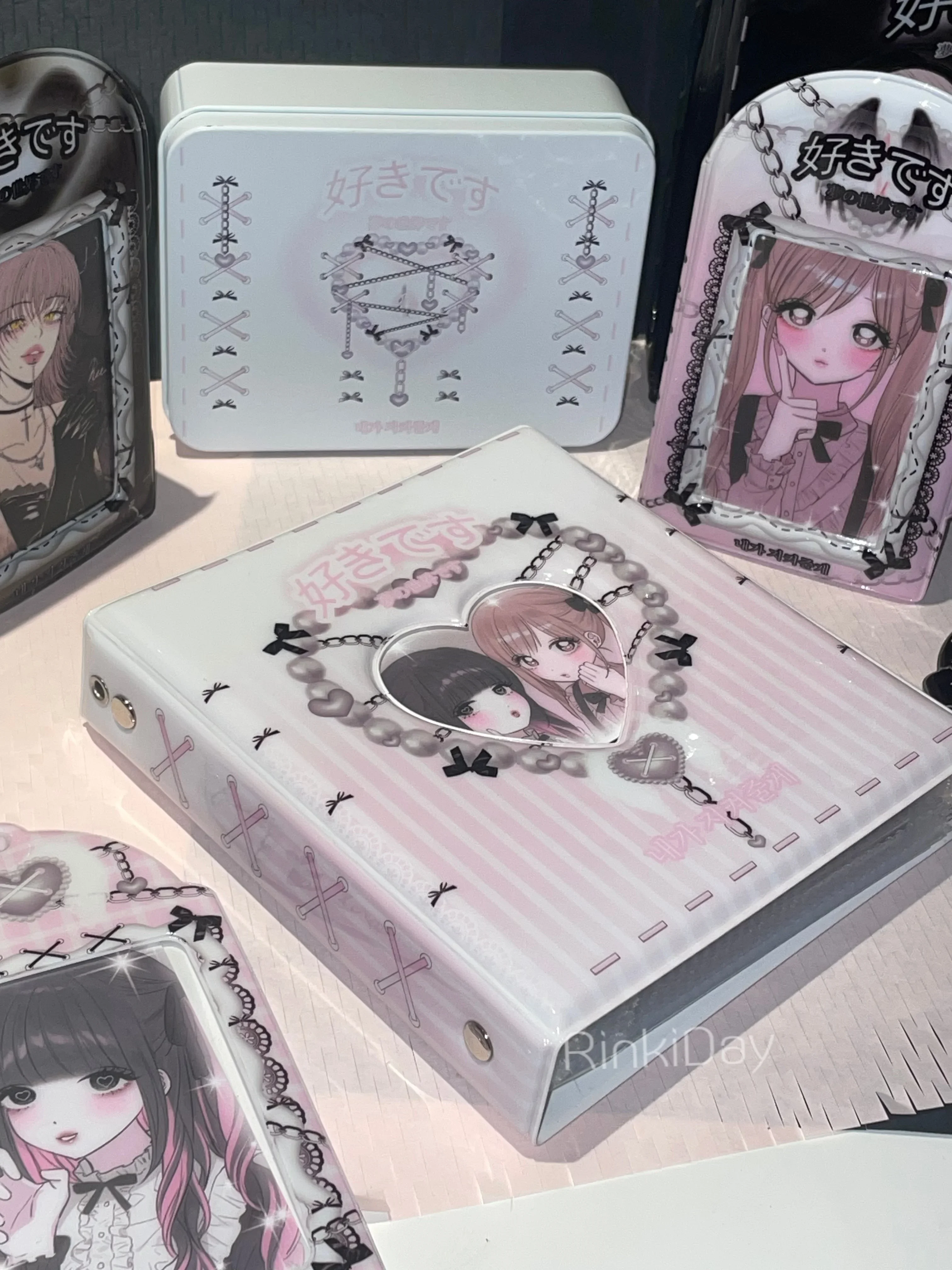 Cute Photocard Holder Set 2grid Binder ID Card Sleeve Idol Photo Collect Book 3inch Album photocard holder
