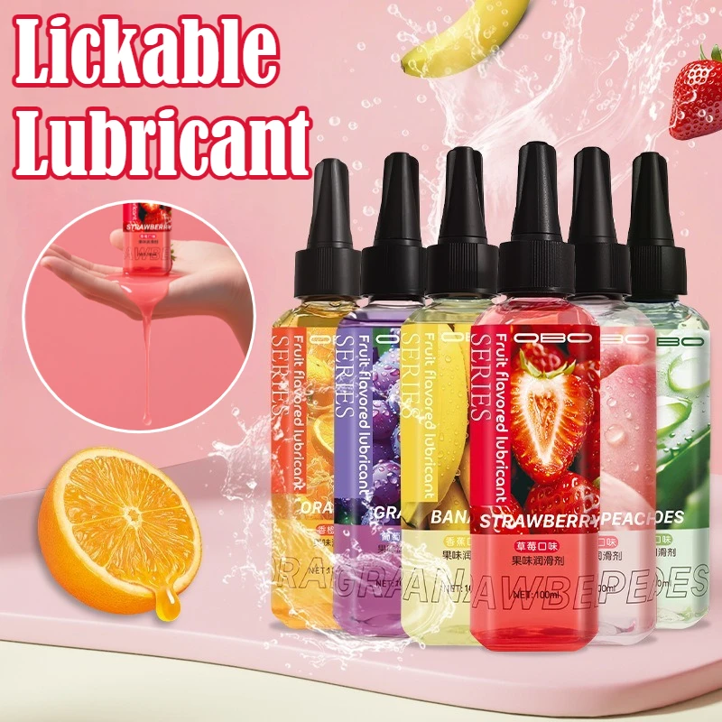 100ml Lickable Fruit-flavored Lubricating Oil for Adult Sex Water-Based Lubricating Fluid Wash-Free Lubricant Couple Sexual Lube