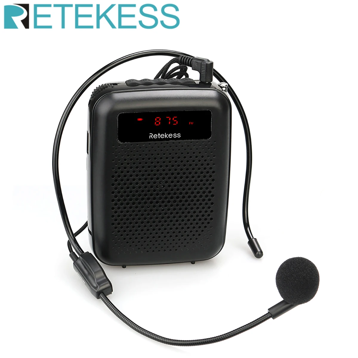 Wireless Voice Amplifier Voice Amplifier Handheld Megaphone RETEKESS PR16R Megaphone Portable Voice Amplifier Microphone Speaker 12W FM Recording Mp3 Player FM Radio Tour Guide Teaching