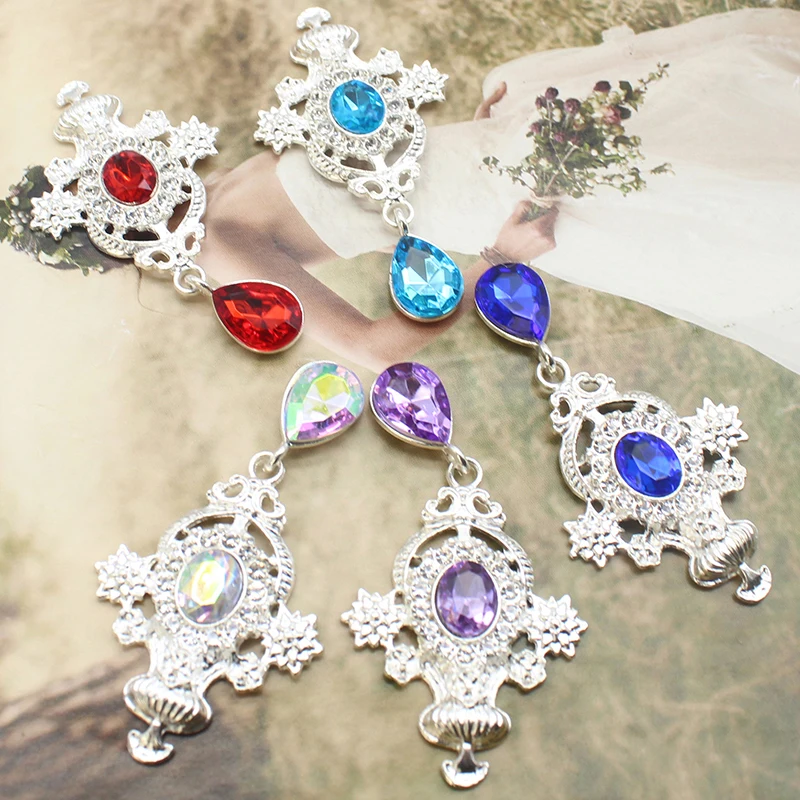 

Oval Water Diamond Alloy Flat Bottom Pendant DIY Wine Bottles Butterfly Nodules Holiday Decoration Accessories