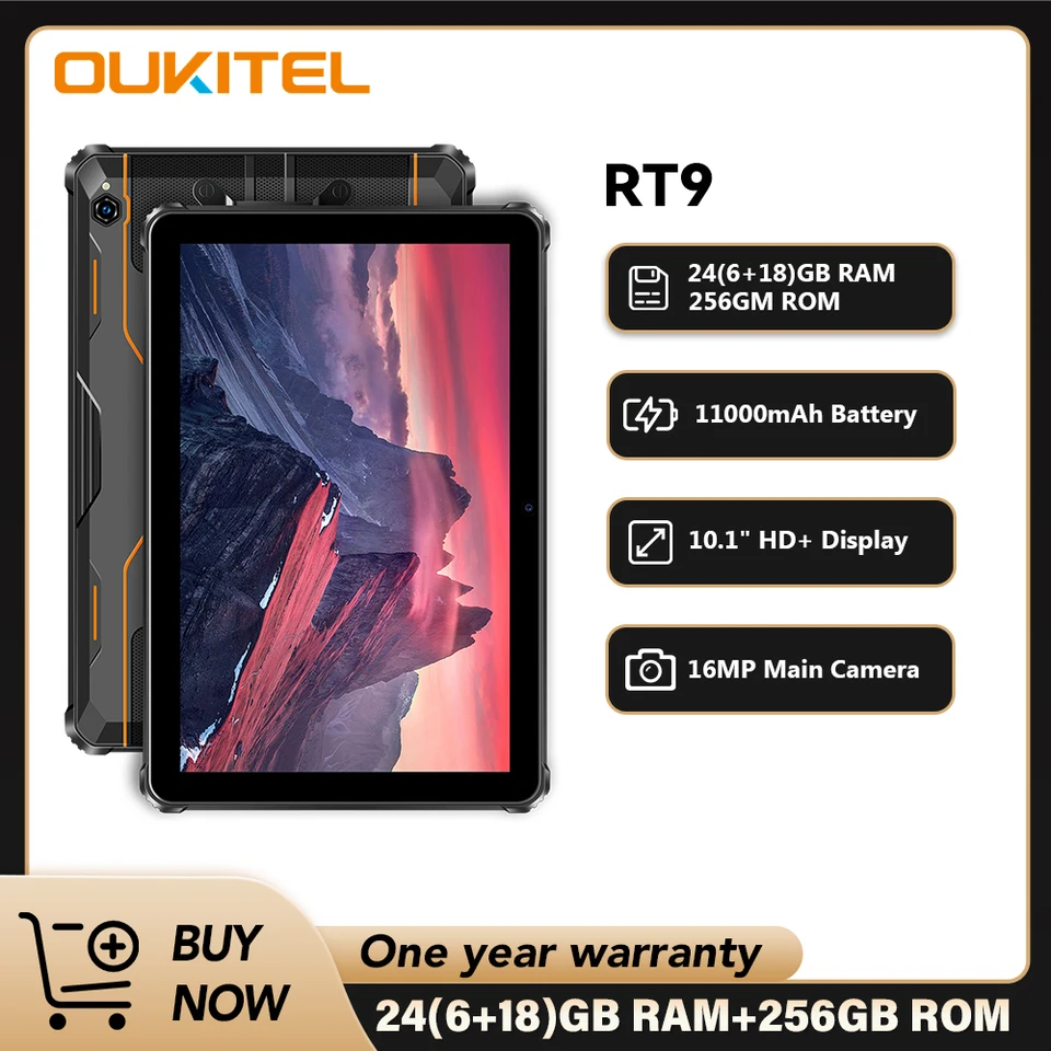 Oukitel RT9 頑丈なタブレット頑丈なタブレット 10.1 インチ HD Oukitel RT9 頑丈なタブレット頑丈なタブレット 10.1 インチ HD