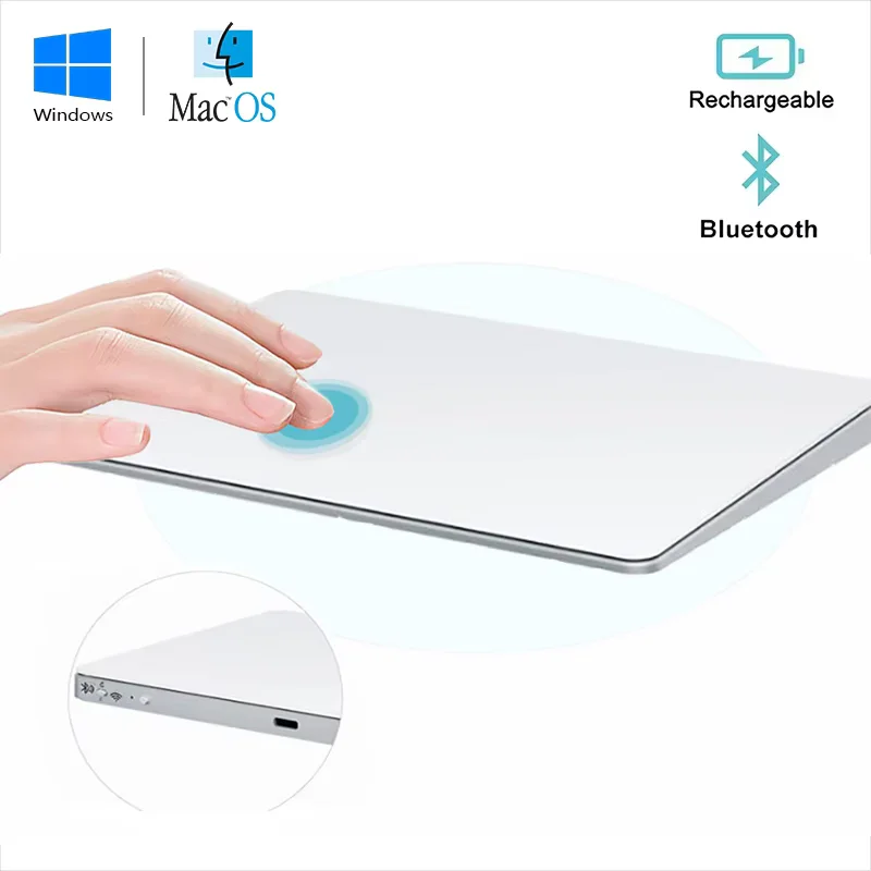 New Bluetooth Touchpad Trackpad USB Rechargeable Wireless Touchpad For Laptop iPad iOS Windows Ergonomic Trackpad Mouse