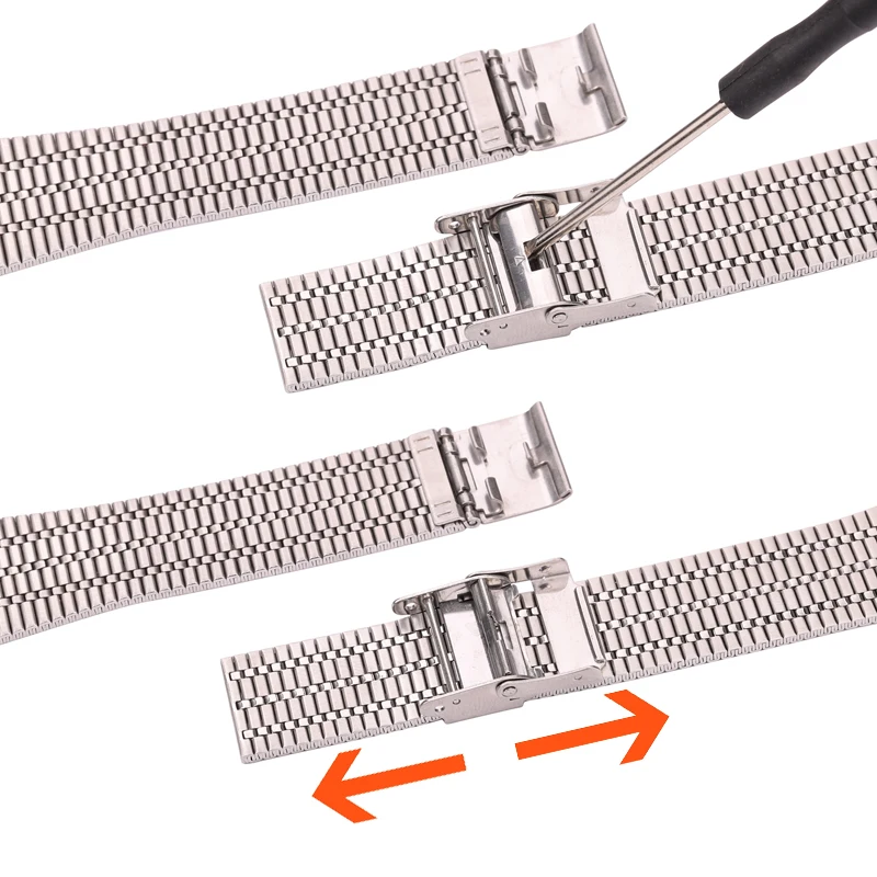 Sleek Stainless Steel Quick-Release Watch Strap - Breathable Design