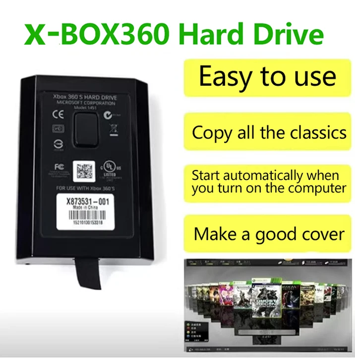 Xbox360 S version E version built-in game hard drive