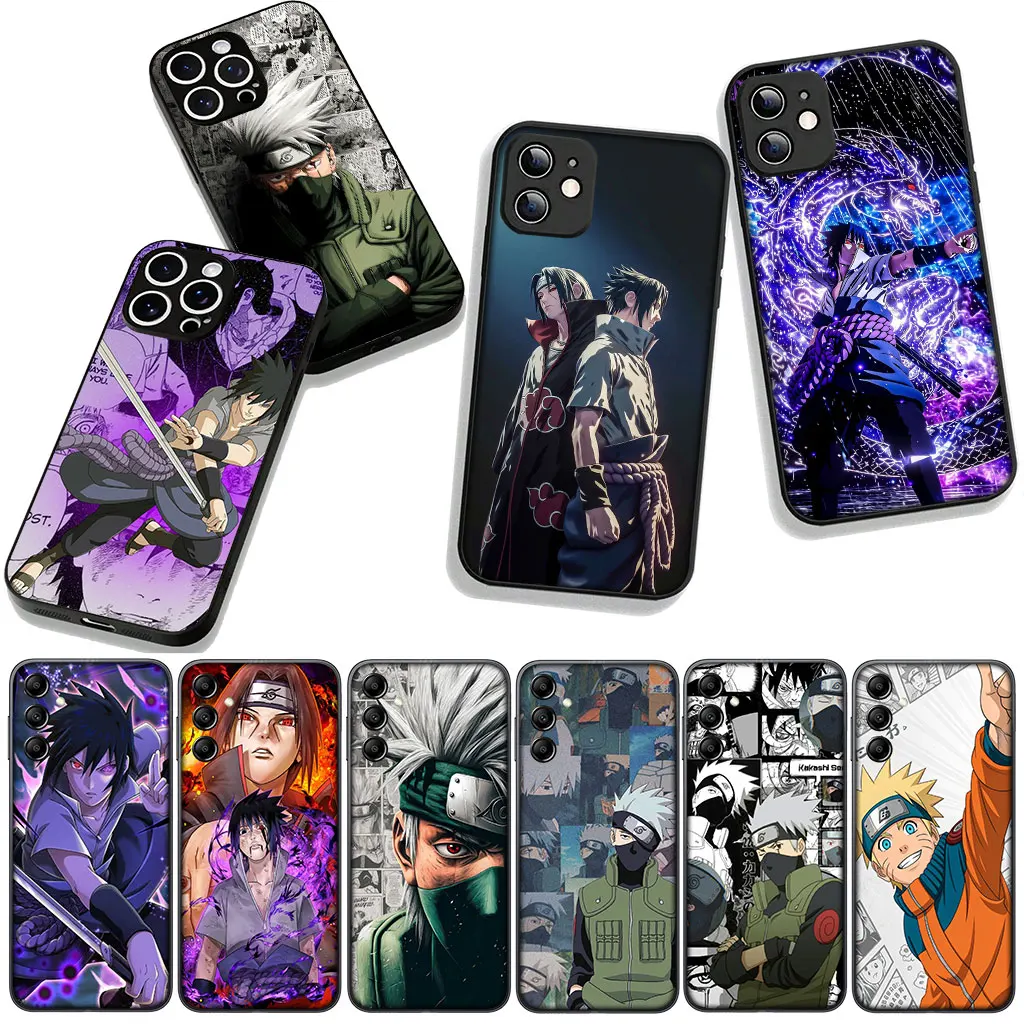 Kakashi, Naruto, Itachi, and Sasuke Decorative Phone Case