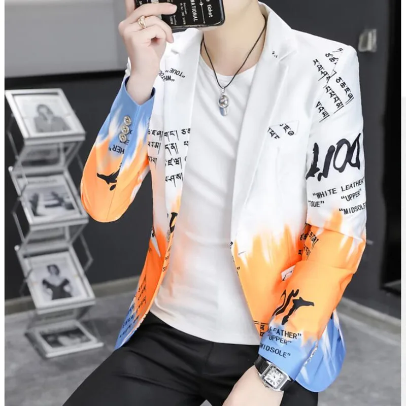 毎日大量出品 22新メンズファッションビジネス印刷新郎ウェディングドレスのスーツジャケット男性カジュアルブレザー メンズハイエンドブランドブレザー コート 純正卸売り Crypto Earnup Ravitejadentalcare Com