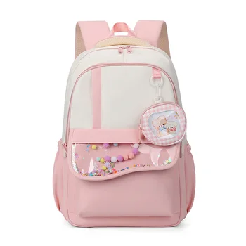 Anime Girls Cute School Bag Women's New Fashion Leisure Versatile Student Backpack High Beauty Transparent School Backpacks 1