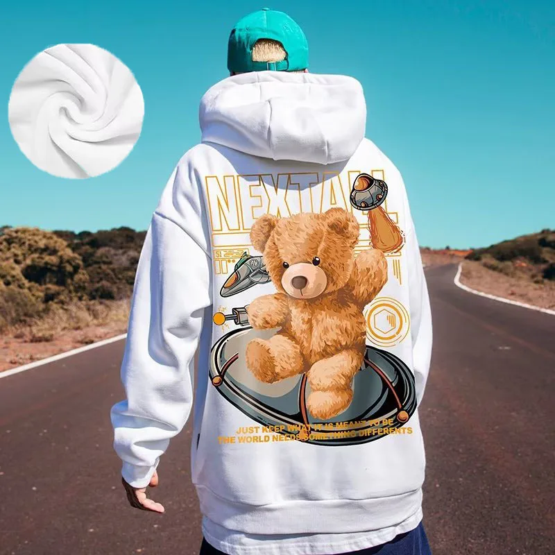 Hooded Sweater Men's Trendy Brand Large Size M-8XL Men's Autumn And Winter Style Plush And Thick Fat Hip-hop Pullover Jacket